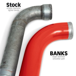 Dodge Ram Boost Tube System - Banks Power - High Flow with Silicone Couplers - Red - `07-`09